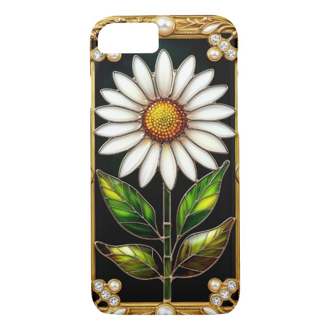 Daisy av fastfärgat glas, elegant Case-Mate iPhone skal (Baksida)