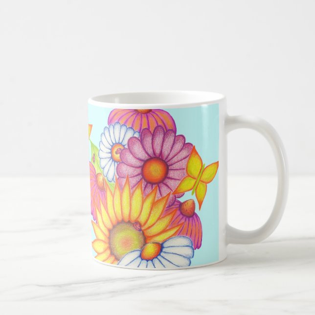 Daisy av grov solrosblomma (Mugg) Kaffemugg (Höger)