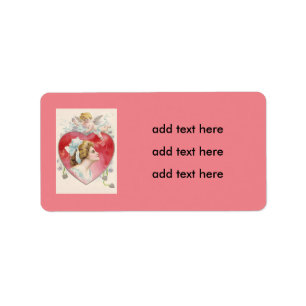Daisy av kvinnligt Cupid Heart Adressetikett