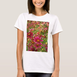 Daisy av ljusa Shock rosa och Gulter T Shirt
