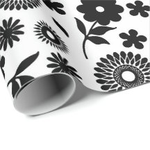 Daisy av svart och vit Blommigt, sömlösa Mönster