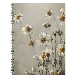 Daisy av torkad Wildblomma Anteckningsbok
