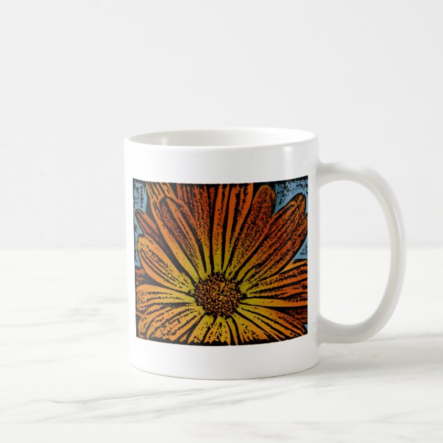 Daisy av träskvaror kaffemugg (Höger)