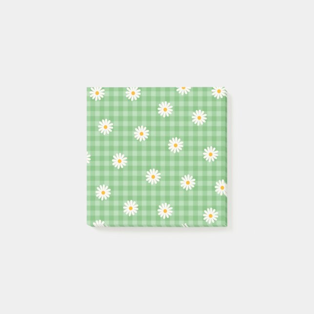 Daisy av vimatisk Grönt Buffalo Play Retro Post-it Block (Framsida)