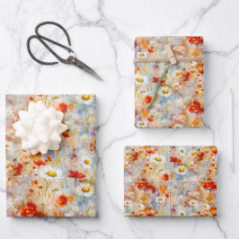 Daisy av Wildblommor Meadow Red Poppies