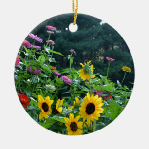 daisy av zink från elegant blommigt trädgårdsblomm julgransprydnad keramik