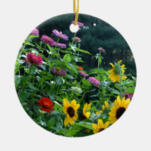 daisy av zink från elegant blommigt trädgårdsblomm julgransprydnad keramik