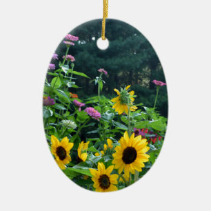 daisy av zink från elegant blommigt trädgårdsblomm julgransprydnad keramik