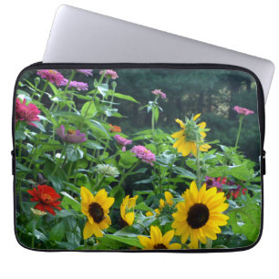 daisy av zink från elegant blommigt trädgårdsblomm laptop sleeve
