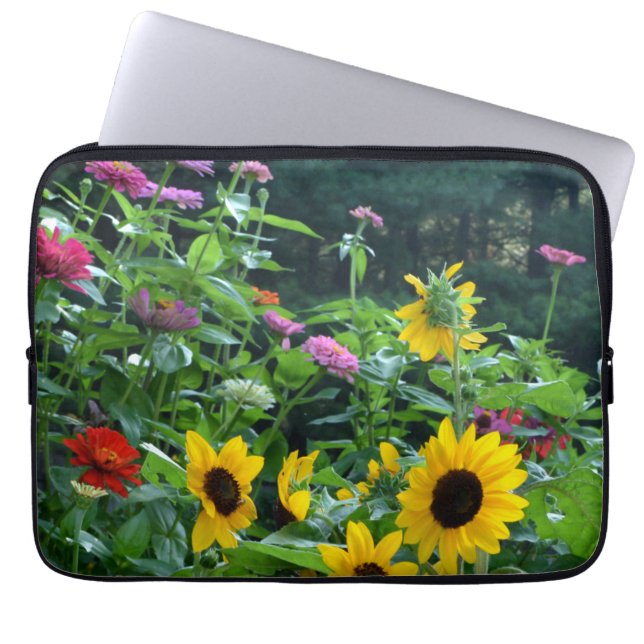 daisy av zink från elegant blommigt trädgårdsblomm laptop sleeve (Framsidan)