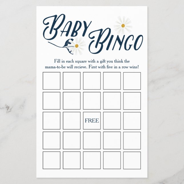 Daisy Baby Bingo Game Flygblad (Framsidan)