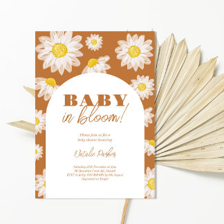 Daisy Baby i Bloom Barnkalas Inbjudningar