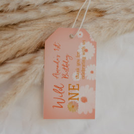 Daisy Baby i Bloom Blommigt Girl Boho Vild 1 Presentetikett