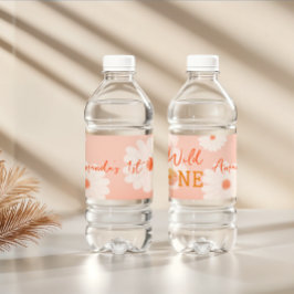 Daisy Baby i Bloom Blommigt Girl Boho Vild 1 Vattenflaska Etikett