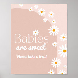 Daisy Baby i bloom Boho Girl Baby Shower behandlar Poster