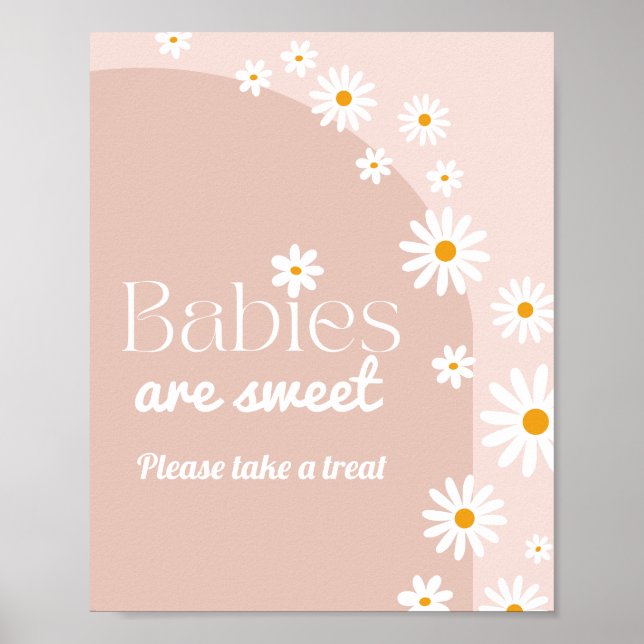 Daisy Baby i bloom Boho Girl Baby Shower behandlar Poster (Framsidan)
