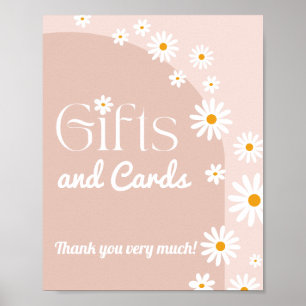 Daisy Baby i bloom Boho Girl Baby Shower-gåva Poster