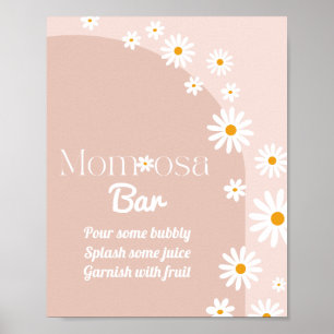 Daisy Baby i bloom Boho Girl Baby Shower pub Poster