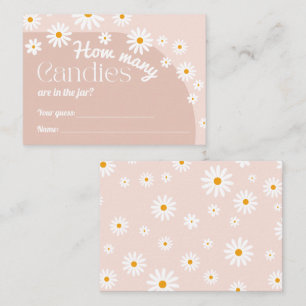 Daisy Baby i bloom Boho Girl Baby Shower-spelet Tilläggskort