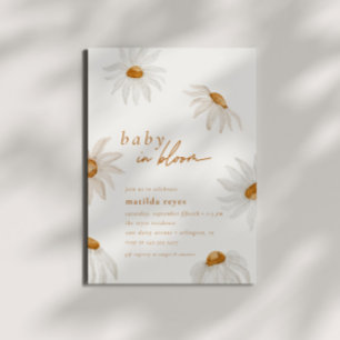 Daisy Baby i Bloom Rustic Fall Boho Baby Shower Inbjudningar