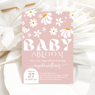 Daisy Baby i bloom Simple Girl Baby Shower Inbjudningar