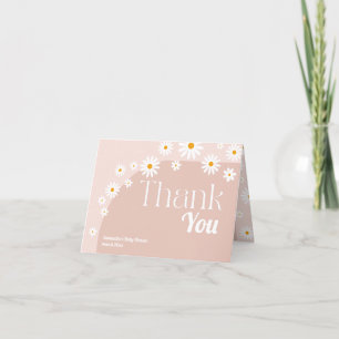 Daisy Baby i Boho Girl Baby Shower Tack Kort