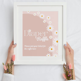 Daisy Baby i dagboken Boho Girl Baby Shower Poster