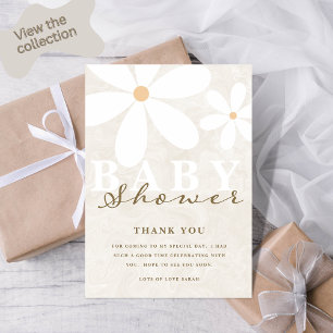 Daisy Baby Shower Gender Neutral Tack Cards Inbjudningar
