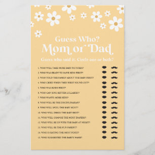 Daisy Baby Shower gissar vem som vinner flygblad