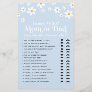 Daisy Baby Shower gissar vem som vinner flygblad