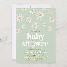 Daisy Baby Shower Inbjudningar