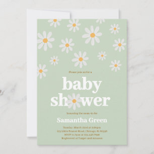 Daisy Baby Shower Inbjudningar