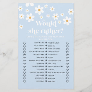 Daisy Baby Shower, skulle hon hellre spela vildsvi Flygblad