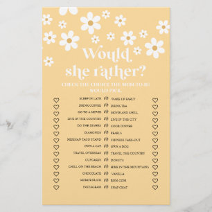 Daisy Baby Shower, skulle hon hellre spela vildsvi Flygblad