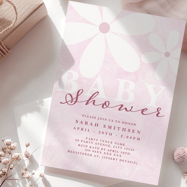 Daisy Babyskor Pinks Inbjudningar (Skapare uppladdad)