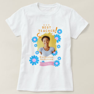 Daisy Bästa Läraren Foto Vitt T Shirt