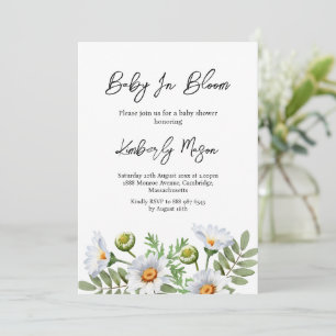 Daisy Bebis Babyshower Inbjudningar