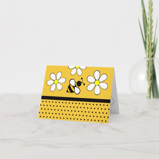 Daisy Bee Tack Notecards Kort (Framsida)