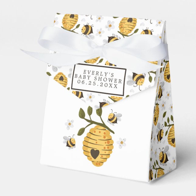 Daisy Beehive Bumblebee Bee Baby Shower Presentaskar (Framsidan Sidan)