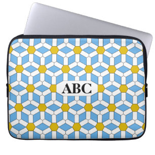 Daisy belagd med tegel Hexlaptop sleeve