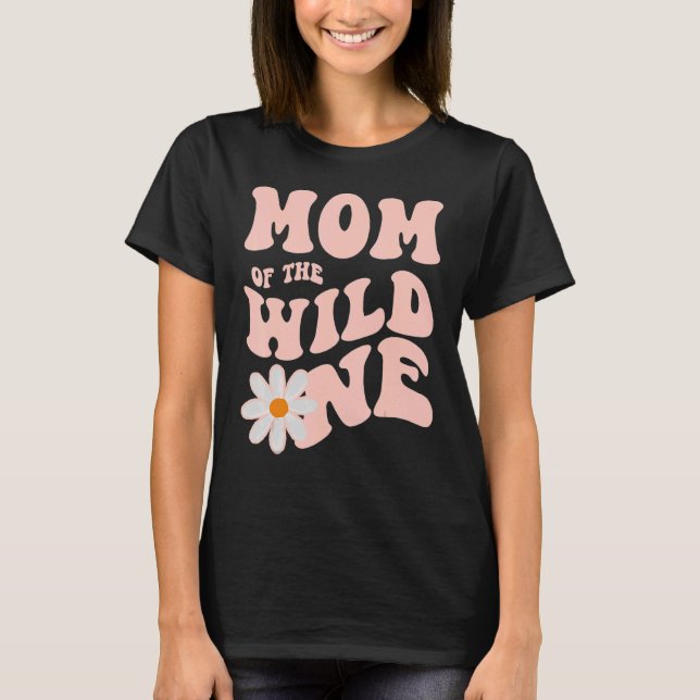 Daisy Birthday Mamma Vild 1 Boho Daisy 1st Birthda T Shirt (Framsida)