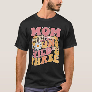 Daisy Birthday Mamma Young Vild 3 Boho 3rd Birthda T Shirt