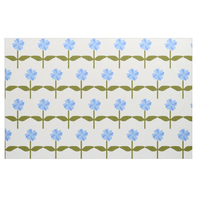 Daisy Blå Söt Blå Blommigt med mönster Tyg (Fat Quarter)