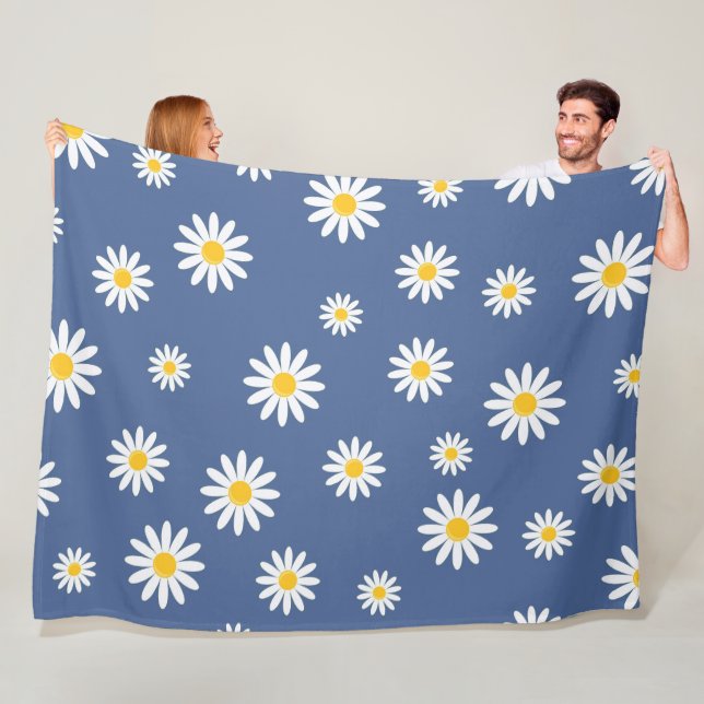 Daisy - blått ljus fleecefilt (På plats)