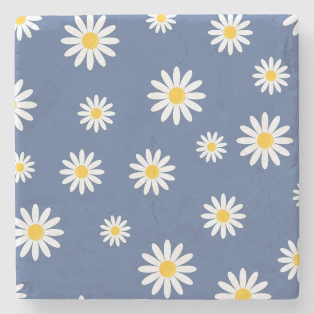 Daisy - blått ljus stenunderlägg (Framsidan)