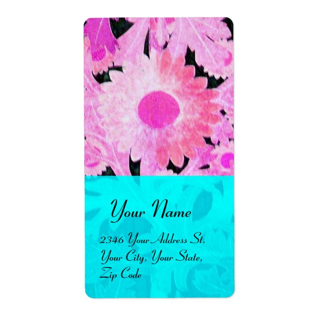 DAISY, blåturkas rosa svart Fraktsedel (Framsidan)