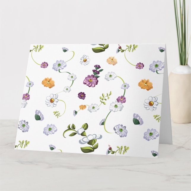 Daisy blomma 2 tack kort (Framsida)