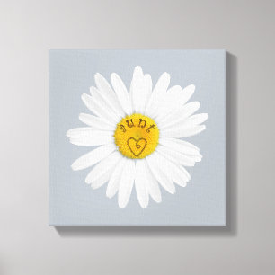 Daisy blomma för Moster Art-anpassning av bakgrund Canvastryck