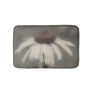 Daisy blomma i svartvitt badrumsmatta