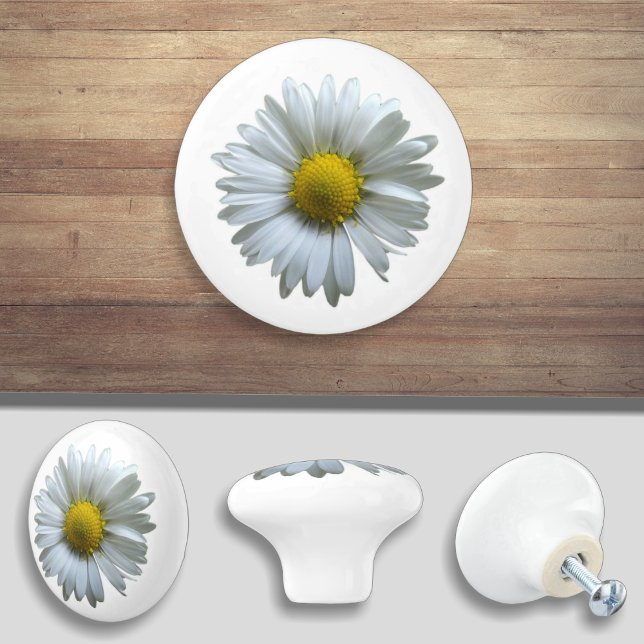 Daisy Blomma Keramisk Skåplucka Draghandtag Knopp (Skapare uppladdad)